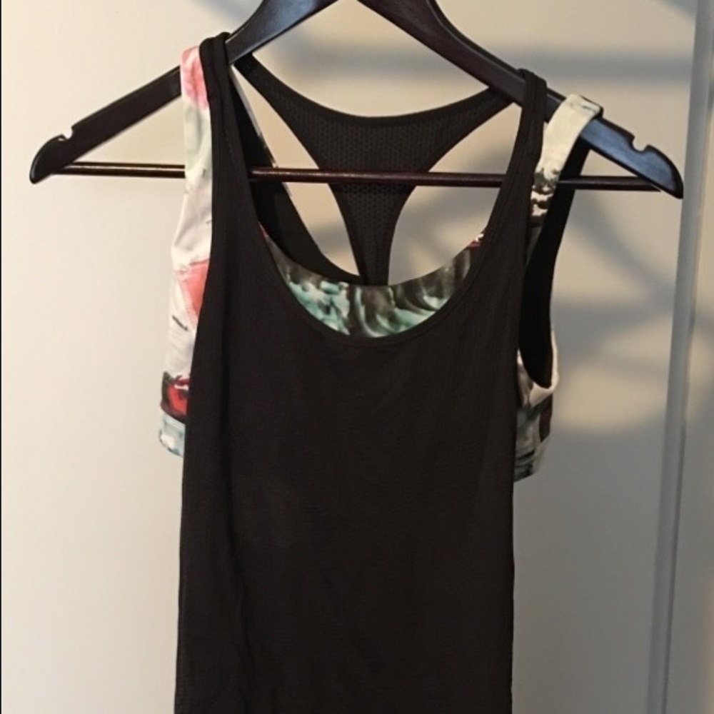 Lululemon tank with built in bra, size 4